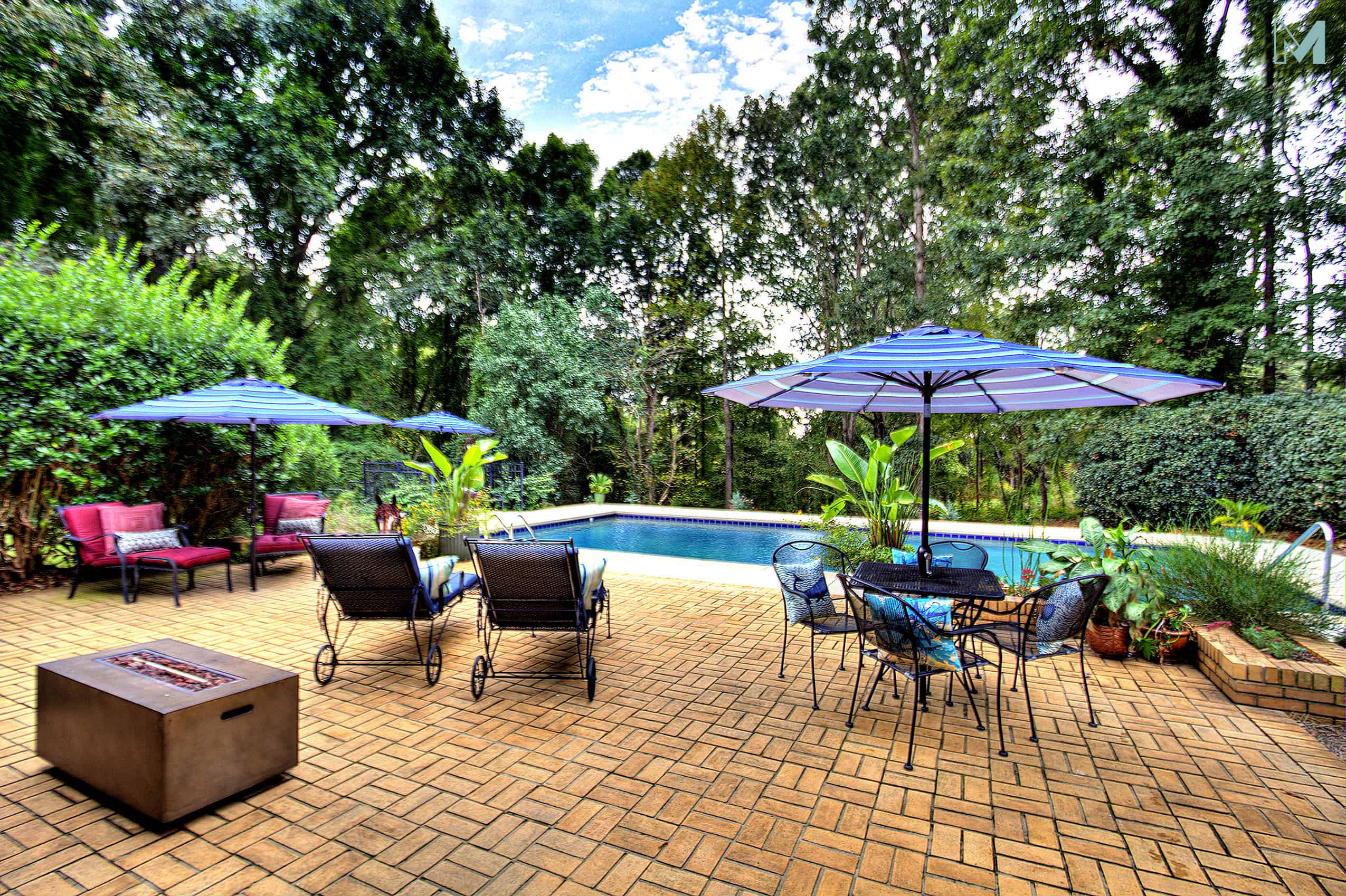 Incredible backyard retreat in MCM home for sale in Charlotte
