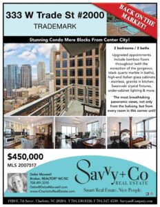 Uptown Charlotte Condo for Sale | Trademark Unit Back On The Market