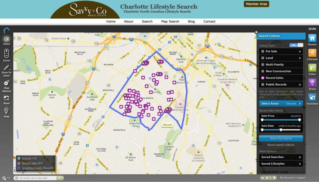 6-Month SOLD Properties in Dilworth Charlotte NC