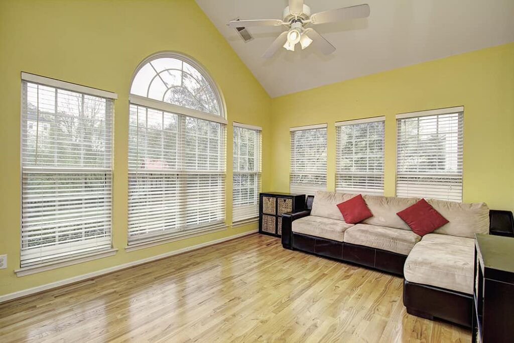 Ballantyne home with sunroom overlooking great outdoor space in backyard