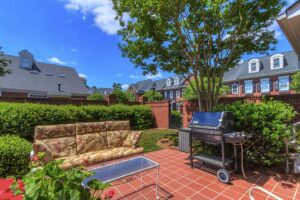 lovely patio in South Charlotte luxury townhome