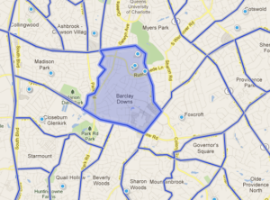 Barclay Downs Map SouthPark Charlotte NC