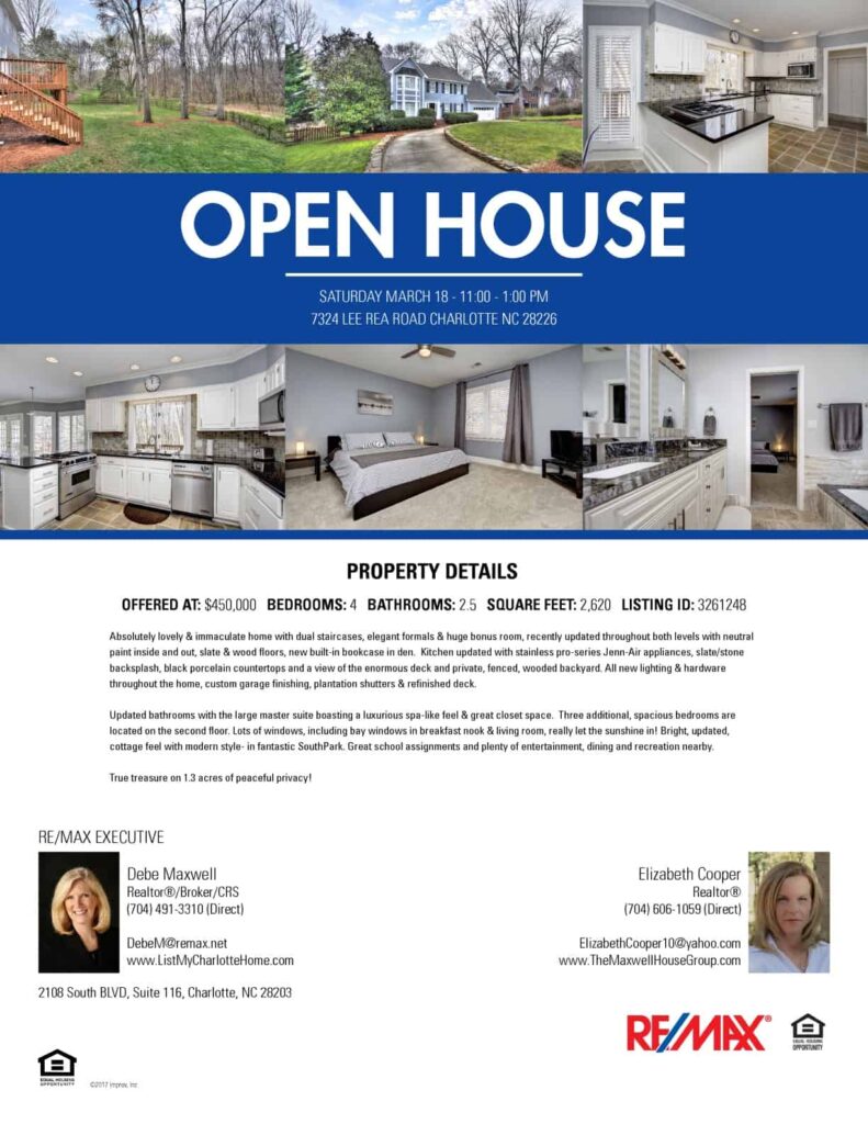 SOUTHPARK OPEN HOUSE MARCH 18, 2017 7324 LEE REA ROAD