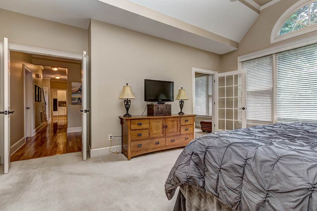 Fabulous master bedroom on main in Deerfield Creek home