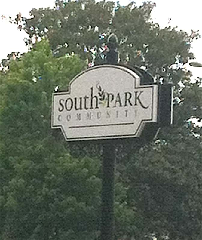 SouthPark Community Sign