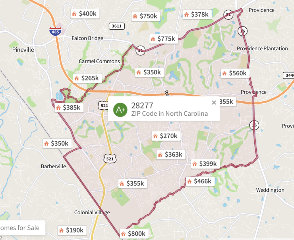 Top Selling Neighborhoods In Zip Code 28277 Ballantyne Charlotte NC 